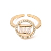 Brass Micro Pave Cubic Zirconia Open Cuff Rings RJEW-R146-04B-G-3