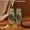 Bohemian Style Green Tassel Dangle Earrings PP8096-1