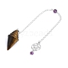 Natural Tiger Eye Pointed Dowsing Pendulums PW-WG7BB67-04-1