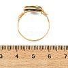 Oval Abalone Shell/Paua Shell Finger Rings RJEW-JR01032-4