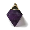 Natural Amethyst Pendants G-P474-03G-05-2