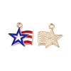 Independence Day Alloy Enamel Pendants ENAM-K067-43-3