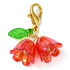 9Pcs 9 Colors Flower Acrylic Pendant Decorations HJEW-JM02717-4