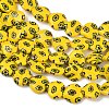 Handmade Millefiori Glass Heart Bead Strands LK-P017-13-2