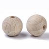 Undyed Natural Beech Wood Beads X-WOOD-T020-01A-2