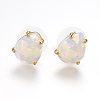 Opalite Stud Earrings EJEW-L196-03F-1