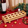 12-Slot Wooden Shot Glass Tray Holders ODIS-WH0027-031-2