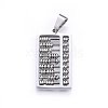 Tarnish Resistant 304 Stainless Steel Pendants STAS-O108-65P-1