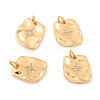 Brass Micro Pave Cubic Zirconia Pendants KK-I672-47G-1