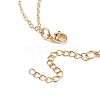 Brass Star Charms Double Layer Necklace with Colorful Glass Beaded for Women NJEW-TA00050-6