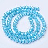 Electroplate Glass Beads Strands EGLA-A034-P1mm-B15-2