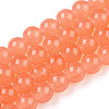 Baking Painted Imitation Jade Glass Round Bead Strands X-DGLA-Q021-8mm-31-1