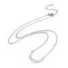 Alloy Moon Phase Pendant Necklace for Women NJEW-G030-01P-2