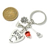 Tibetan Style Alloy Pendants Keychain KEYC-JKC00833-3