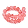 Cherry Quartz Glass Beads Strands G-T138-30-2