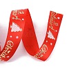 25 Yards Christmas Theme Printed Polyester Ribbon OCOR-C004-04E-3