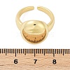 Oval Brass Open Cuff Rings for Women RJEW-G343-16G-5