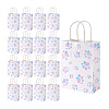 Rectangle with Paw Print Pattern Paper Storage Bags with Handle ABAG-WH0046-39B-8