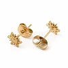 304 Stainless Steel Sun Stud Earrings for Women EJEW-C004-09G-2