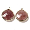 Natural Strawberry Quartz Pendants G-B009-07G-V-1