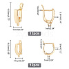   24Pcs 2 Style Brass Hoop Earring Findings FIND-PH0008-64-2