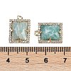 Natural Amazonite Faceted Rectangle Pendants G-I375-05G-07-3