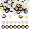 50Pcs 2 Colors Handmade Millefiori Lampwork Beads LAMP-TADJ0001-03A-1