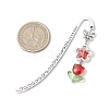 Glass Tulip Charms Bookmarks AJEW-JK00363-3