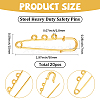 20Pcs Steel Heavy Duty Safety Pin Brooch Pins FIND-SC0022-10-2