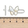 Brass Micro Pave Clear Cubic Zirconia Toggle Clasps KK-K391-21P-02-4