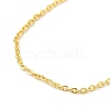 Brass Cable Chain Adjustable Slider Necklace Making NJEW-B119-09G-3