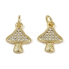 Brass Micro Pave Cubic Zirconia Pendants KK-I358-060B-G-1