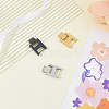 3Pcs 3 Colors Rectangle Stainless Steel Watch Band Clasps STAS-FH0002-27C-5