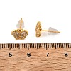 Butterfly Brass Micro Pave Cubic Zirconia Stud Earrings EJEW-B131-07G-01-5