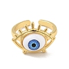 Acrylic Horse Eye Open Cuff Ring RJEW-B042-04G-03-2