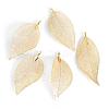 Electroplated Natural Leaf Big Pendants IFIN-Q119-01E-1