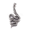 Fashionable Retro Halloween Jewelry 304 Stainless Steel Snake Pendants STAS-L017-105-1