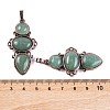 Natural Green Aventurine Pendants G-Q158-04-10-3