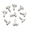 Tarnish Resistant 304 Stainless Steel Letter Charms X-STAS-O072-T-1