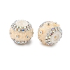 Bling Resin Rhinestone Flower Beads OACR-D310-01P-C-1