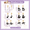 Alloy Enamel Pendant Locking Stitch Markers HJEW-AB00102-2