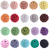 40Pcs 20 Colors Organic Wool Fabric Beads FIND-SC0009-18-1
