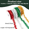 4 Rolls 4 Colors Shiny Tinsel Hanging Garland AJEW-FG0002-88-2