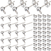 SOFPLATE 100Pcs 304 Stainless Steel Ball Stud Earring Findings STAS-SP0001-55P-1