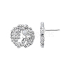 Clear Cubic Zirconia Flower Stud Earrings EJEW-N012-48P-3