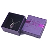 Bowknot Print Kraft Paper Cardboard Jewelry Necklace Gift Boxes LS-PW-WGA2DD4-07-1