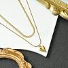 Heart 304 Stainless Steel Pendant Necklaces for Women NJEW-G157-05G-2