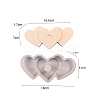 Food Grade Three Heart Shaped Decoration Candlestick Silicone Molds PW-WGB6BA9-01-1