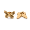 Butterfly 304 Stainless Steel Stud Earrings EJEW-L287-061G-4