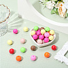 120Pcs 8 Colors Opaque Acrylic Beads MACR-PA0001-10-3